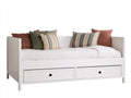 Sofás cama de madera con 2 cajones 205x98x90 cm - blanco - diseño diván con laterales altos