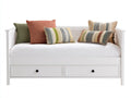 Sofás cama de madera 205 x 96 x 88 cm - blanco - 2 cajones y diseño tipo diván